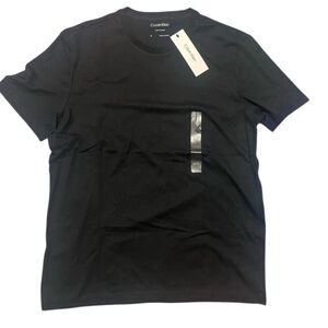 Calvin Klein Men's Black front logo T-Shirt